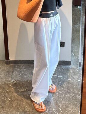 🦓New With Tags ALO Yoga👩‍🦳White Black Trouser Pants (30-inch inseam)